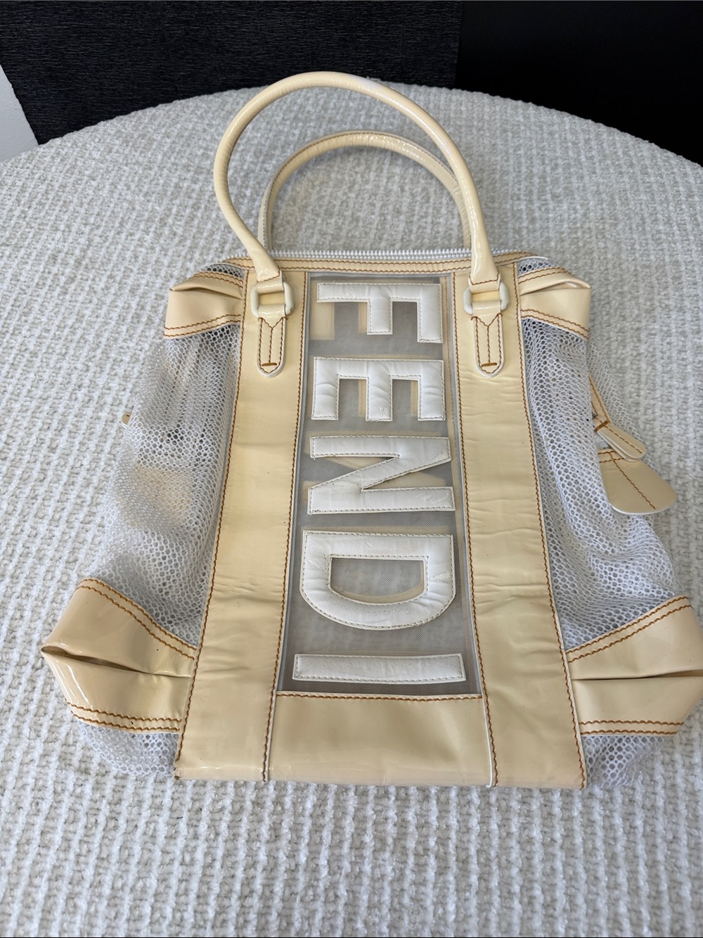 Vintage Fendi Roma Net Mesh Tote - Pre-Owned